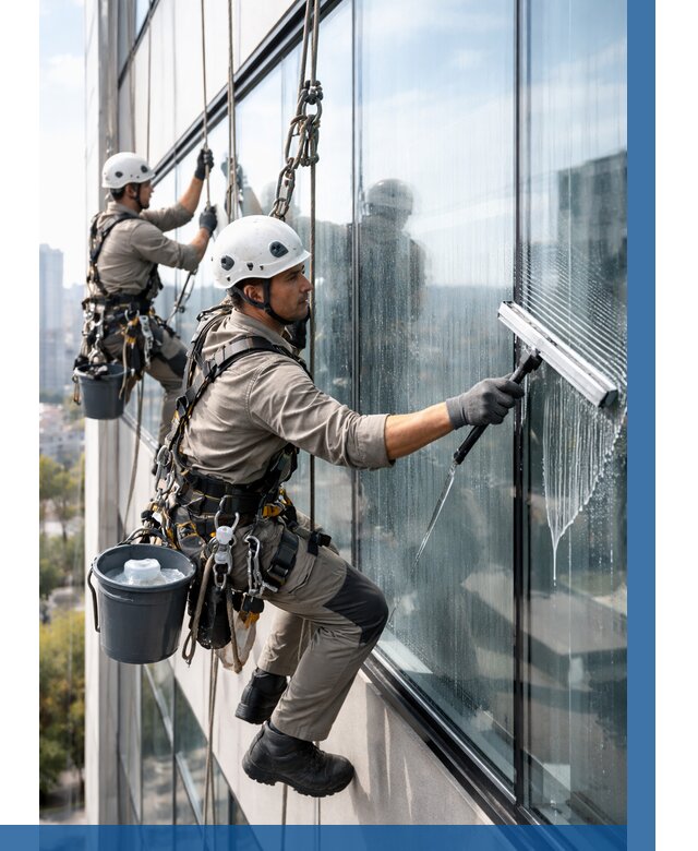 Мойка окон альпинистами в Шелехове от 4822 р. | ВЫСОТНИК-Шлх