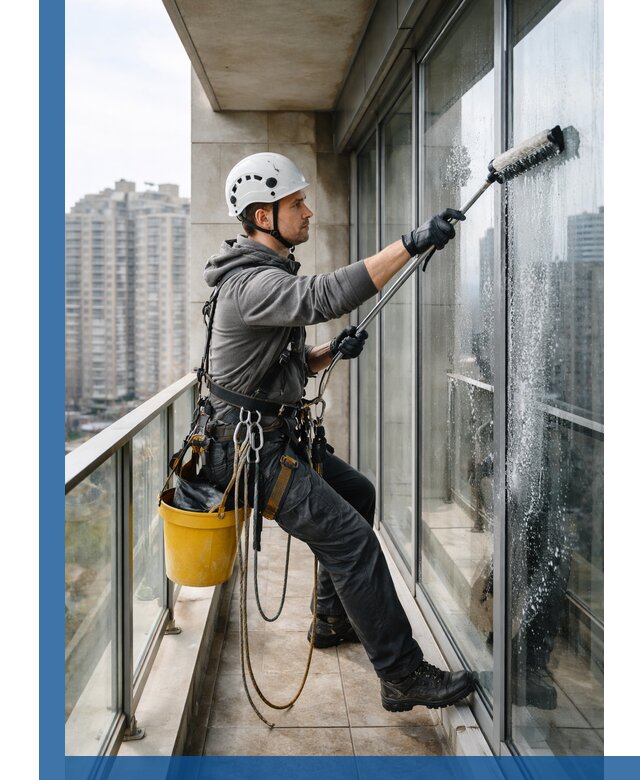 Профессиональная мойка балконного остекления в Шелехове