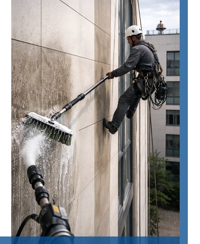 Мойка фасада из керамогранита в Шелехове от 321 р. | ВЫСОТНИК-Шлх