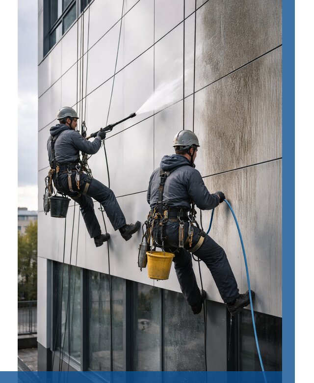 Мойка фасада из композита в Шелехове по цене от 321 р. | ВЫСОТНИК-Шлх