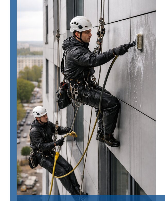 Профессиональная мойка фасада из композита в Шелехове