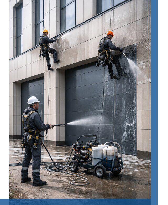 Послестроительная мойка фасада в Шелехове от 321 р. | ВЫСОТНИК-Шлх