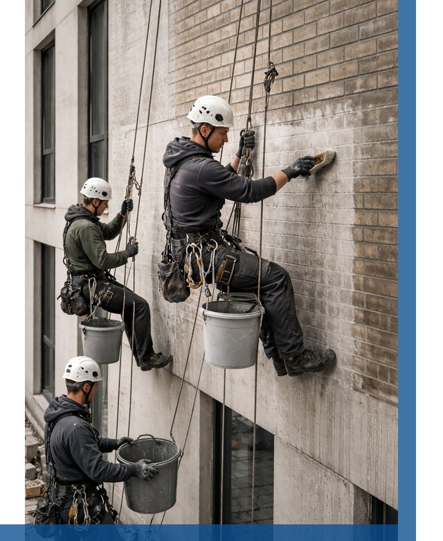 Удаление высолов с фасада в Шелехове от 268 р. | ВЫСОТНИК-Шлх