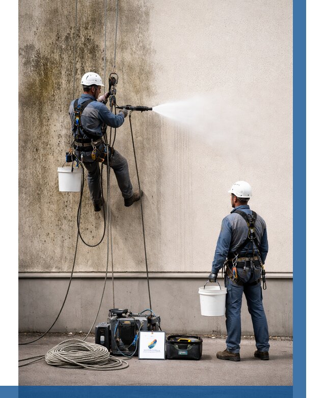 Очистка фасада от плесени в Шелехове от 321 р. | ВЫСОТНИК-Шлх