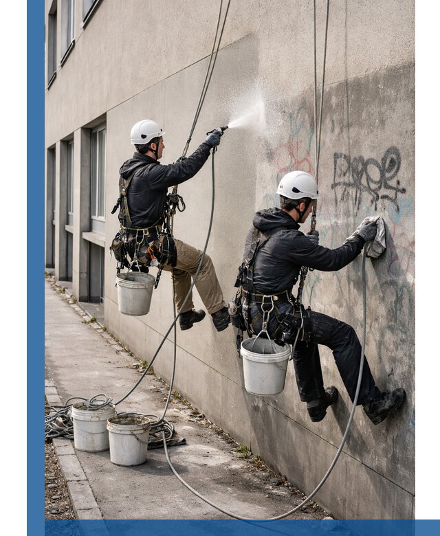 Антиграффити покрытие фасада с защитой от надписей в Шелехове