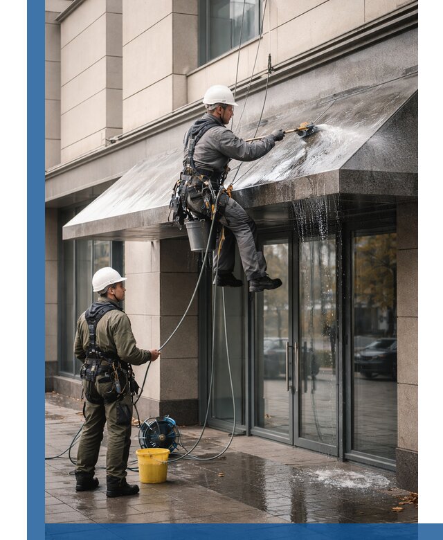 Профессиональная мойка козырьков и навесов в Шелехове