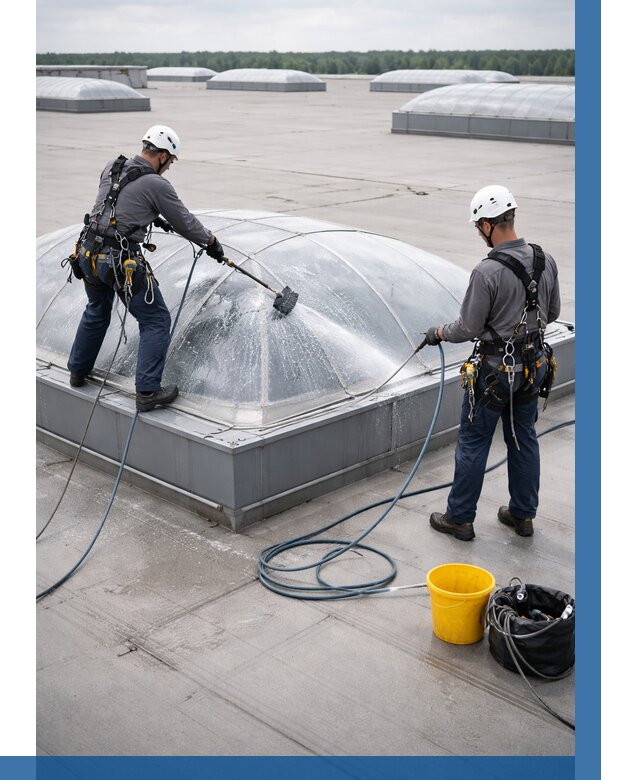 Мойка зенитных фонарей в Шелехове, заказать от 4822 р. | ВЫСОТНИК-Шлх