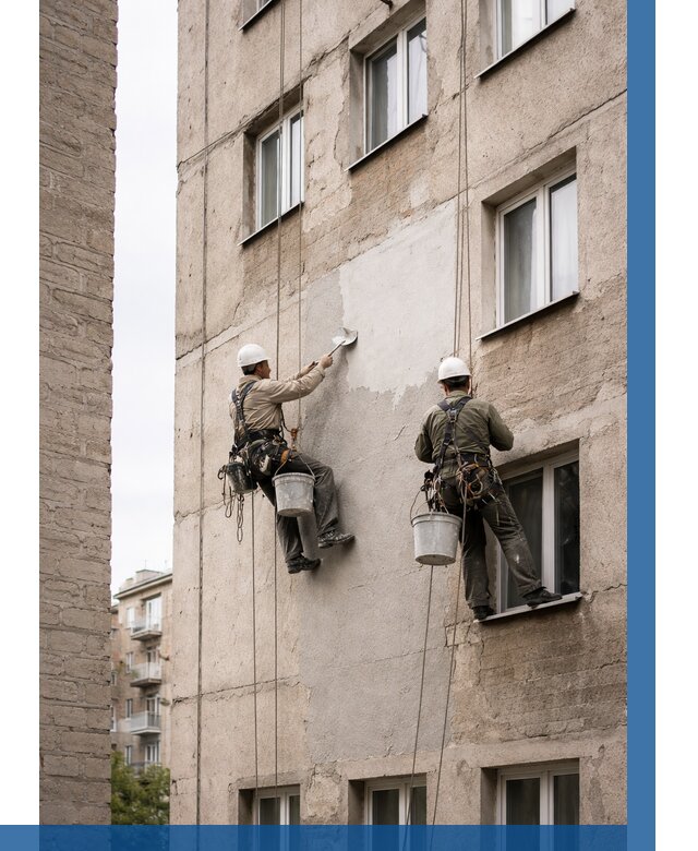 Косметический ремонт фасада в Шелехове от 1179 р. | ВЫСОТНИК-Шлх