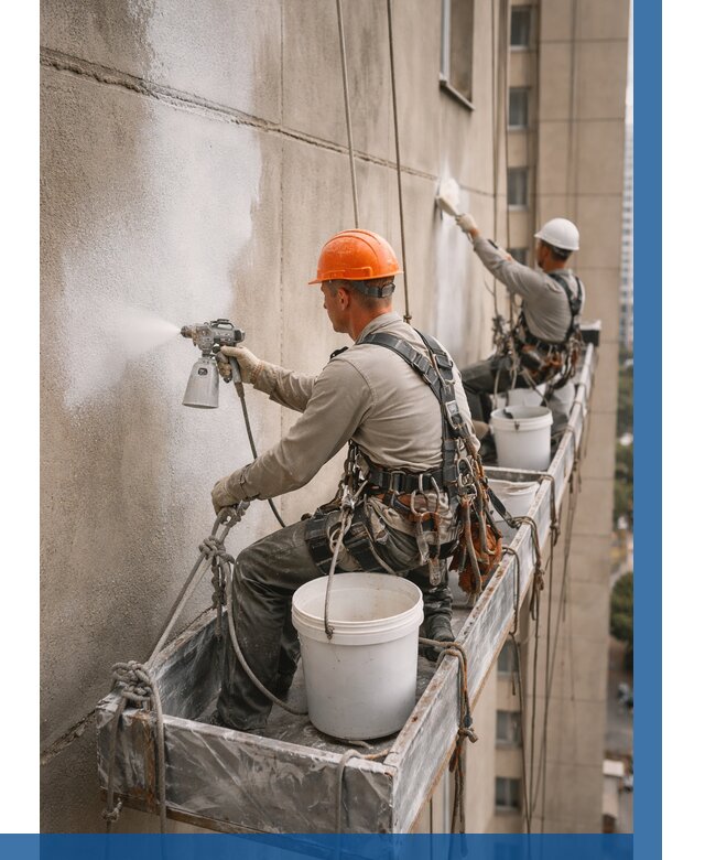 Грунтовка фасада на высоте в Шелехове от 129 р. | ВЫСОТНИК-Шлх