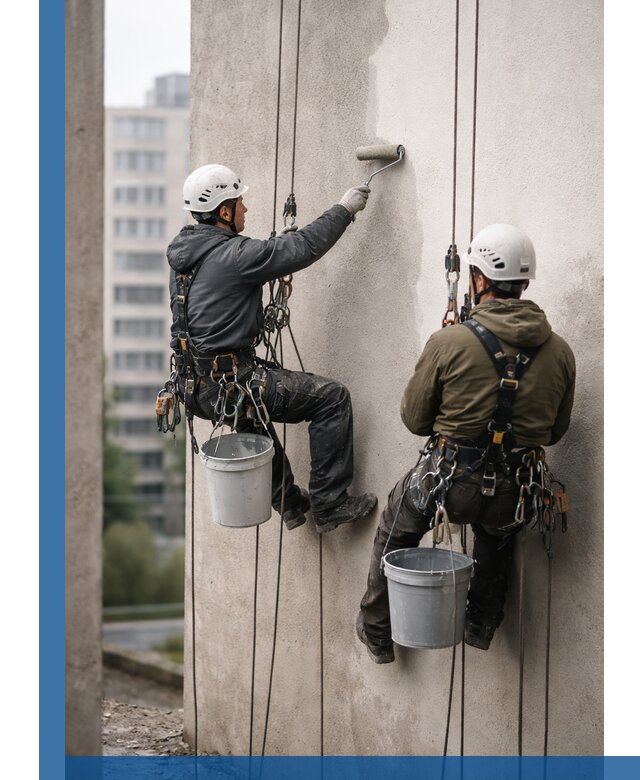 Покраска фасадов высотными альпинистами в Шелехове с гарантией