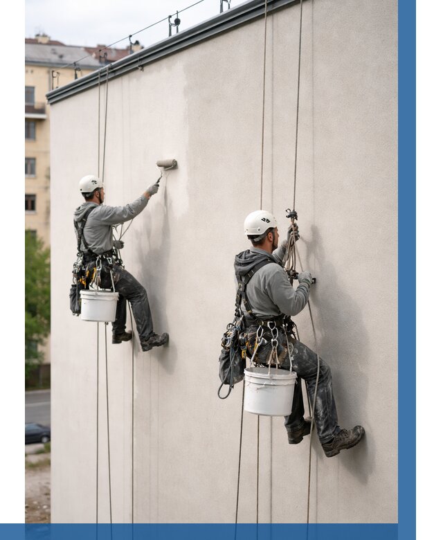 Покраска оштукатуренного фасада в Шелехове от 343 р. | ВЫСОТНИК-Шлх