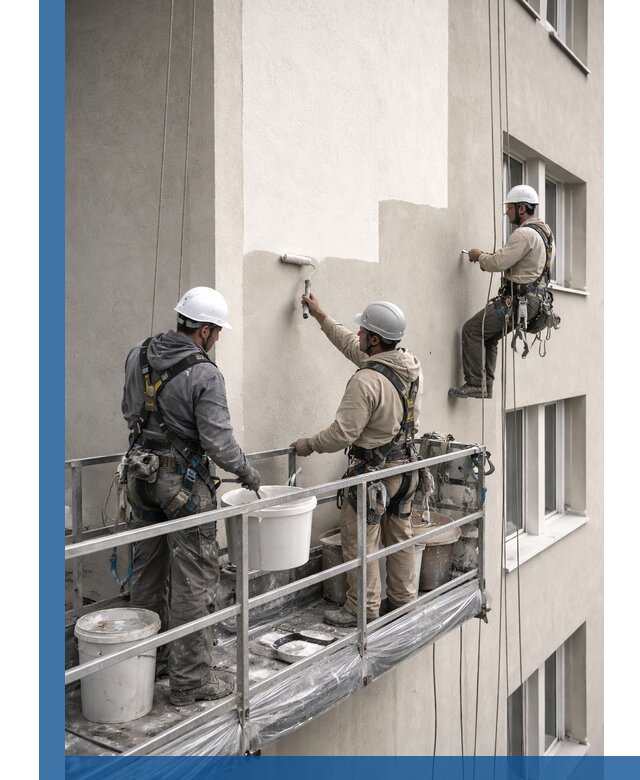 Покраска оштукатуренного фасада в Шелехове под ключ с гарантией