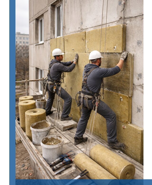 Утепление фасада минватой в Шелехове под ключ с гарантией