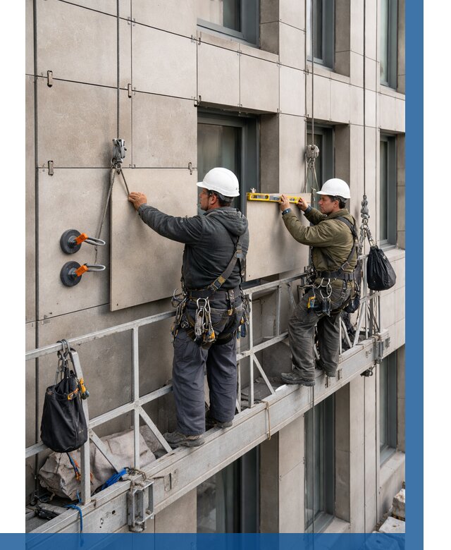 Монтаж керамогранита на фасад в Шелехове от 2679 р. | ВЫСОТНИК-Шлх