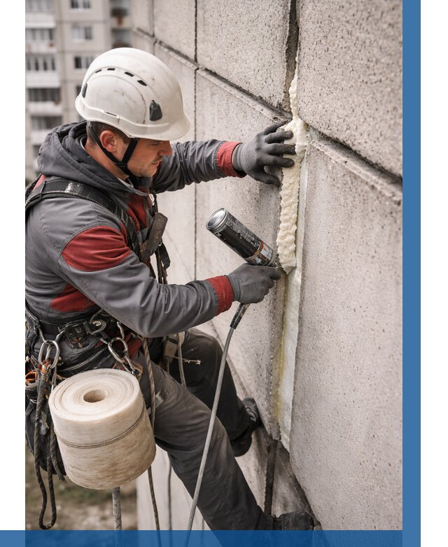 Утепление межпанельных швов в Шелехове от 750 р. | ВЫСОТНИК-Шлх