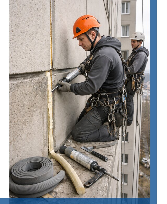 Теплый шов межпанельные швы в Шелехове от 750 р. | ВЫСОТНИК-Шлх