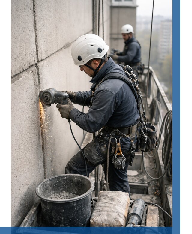 Штробление межпанельных швов в Шелехове от 1286 р. | ВЫСОТНИК-Шлх