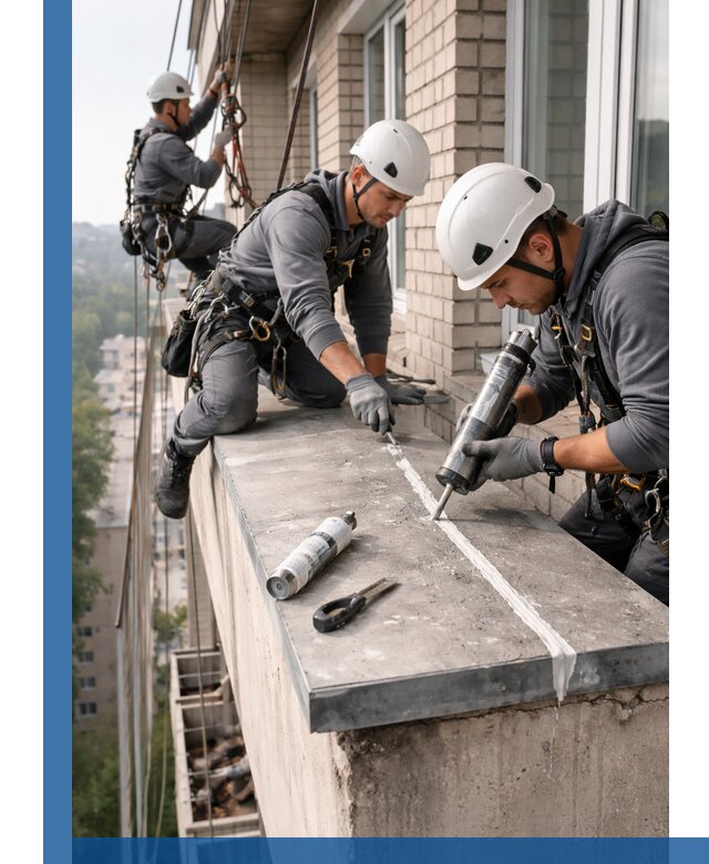 Герметизация балконного козырька в Шелехове профессионально