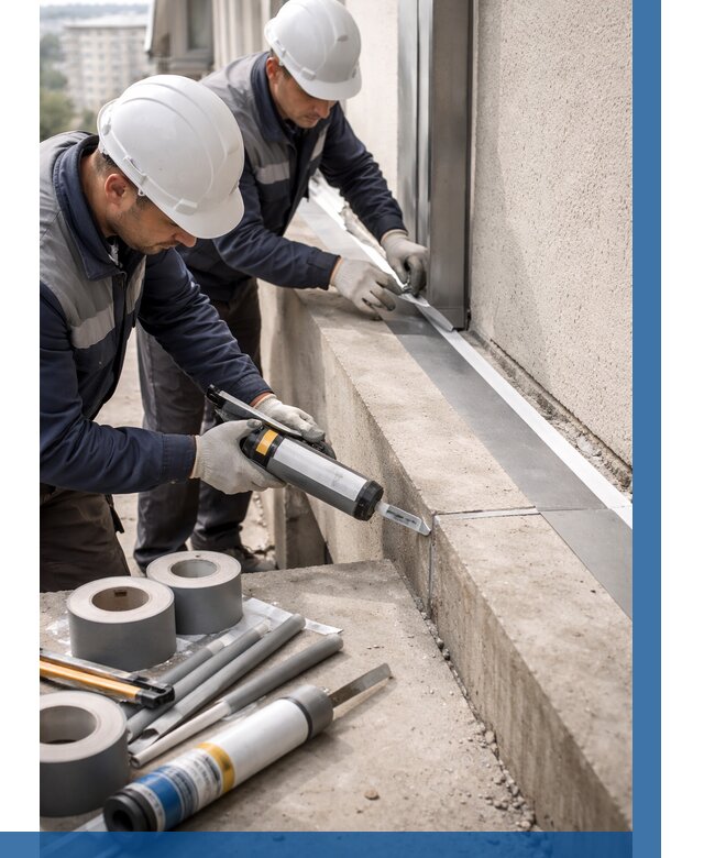 Герметизация примыкания балкона в Шелехове от 4822 р. | ВЫСОТНИК-Шлх