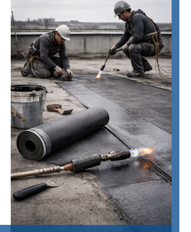 Ремонт рулонной кровли в Шелехове от 696 р. | ВЫСОТНИК-Шлх