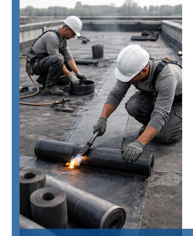 Ремонт рулонной кровли в Шелехове герметизация и восстановление