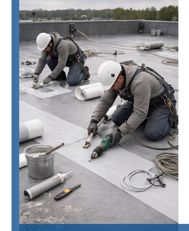 Ремонт мембранной кровли в Шелехове качественно и с гарантией