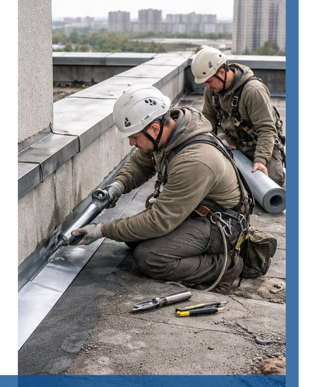 Ремонт кровельных примыканий в Шелехове от 1286 р. | ВЫСОТНИК-Шлх