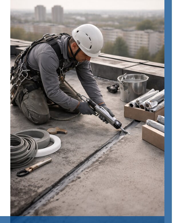 Герметизация швов кровли в Шелехове от 482 р./м2 | ВЫСОТНИК-Шлх