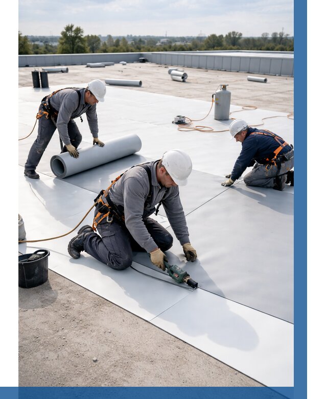 Монтаж мембранной кровли под ключ в Шелехове от 1286 р. | ВЫСОТНИК-Шлх