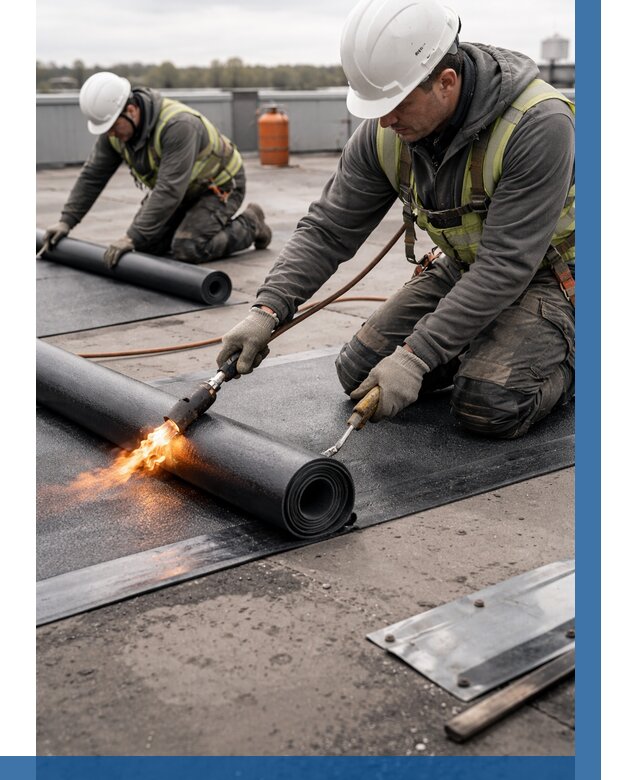 Монтаж наплавляемой кровли в Шелехове от 911 р. — ВЫСОТНИК-Шлх