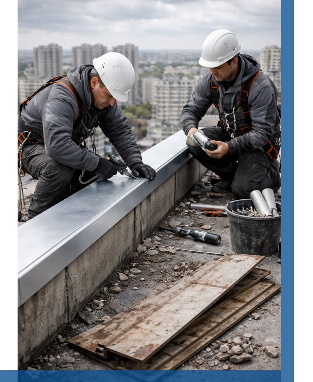 Замена парапетных крышек под ключ в Шелехове от 1286 р. | ВЫСОТНИК-Шлх