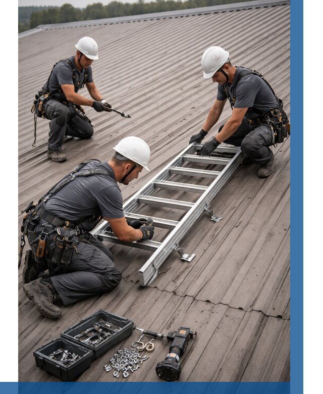 Монтаж кровельной лестницы в Шелехове от 4822 р. | ВЫСОТНИК-Шлх