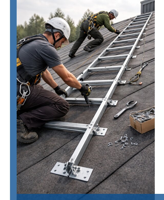Профессиональный монтаж кровельной лестницы в Шелехове под ключ