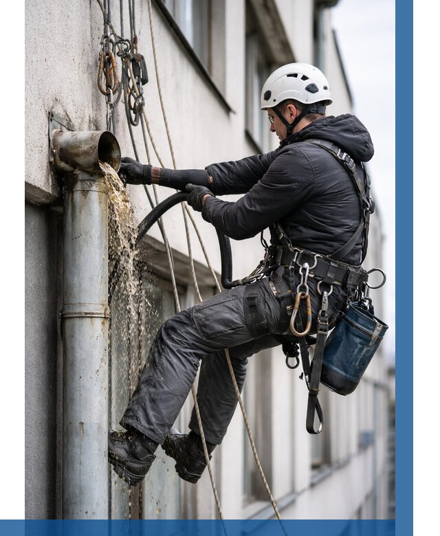 Прочистка водосточных труб в Шелехове от 3750 р. | ВЫСОТНИК-Шлх