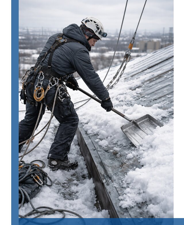 Профессиональная очистка кровли от снега и наледи в Шелехове