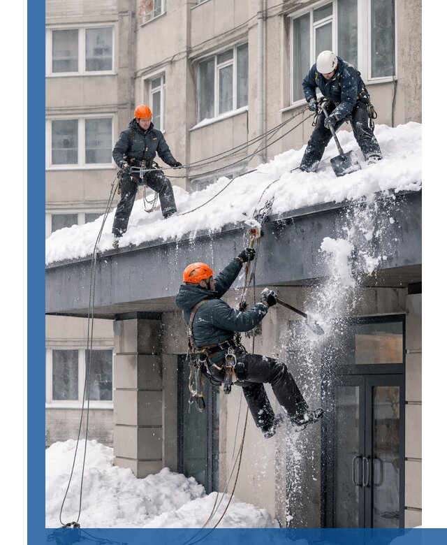 Безопасная очистка навесов от снега в Шелехове круглогодично