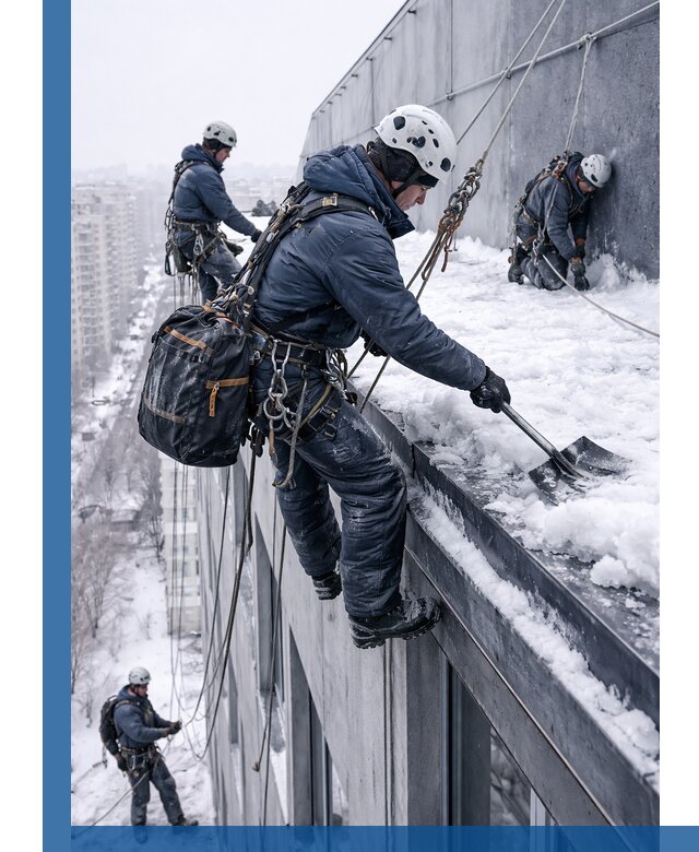 Абонентское обслуживание кровли зимой в Шелехове регулярный уход