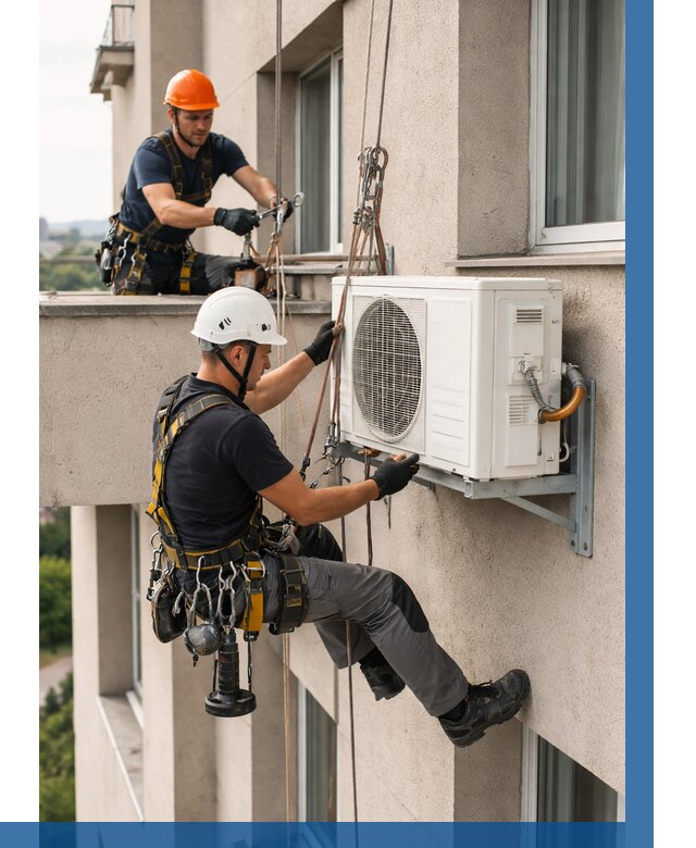 Монтаж внешнего блока кондиционера в Шелехове от 6965 р. | ВЫСОТНИК-Шлх