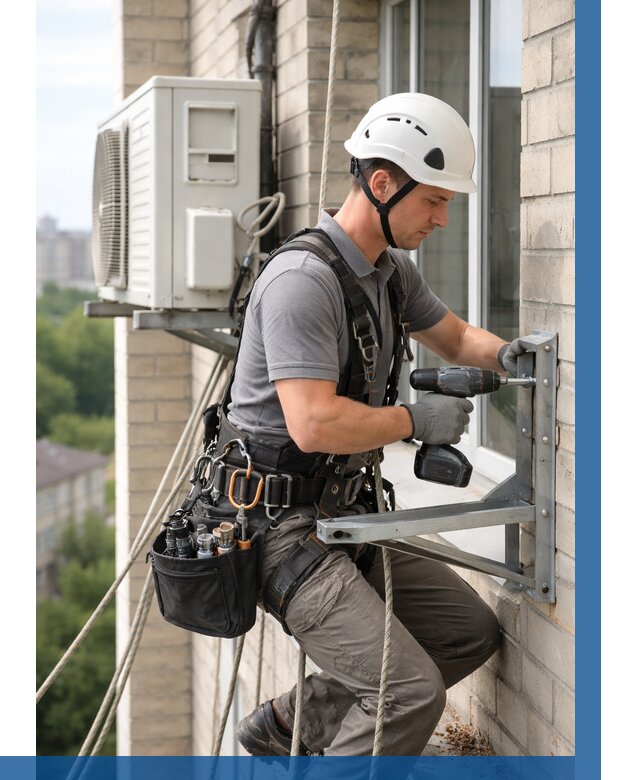 Установка кронштейнов кондиционера в Шелехове от 3750 р. | ВЫСОТНИК-Шлх