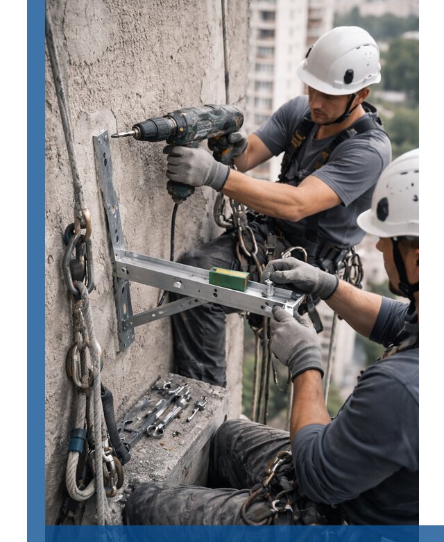 Установка кронштейнов кондиционера и крепежа в Шелехове