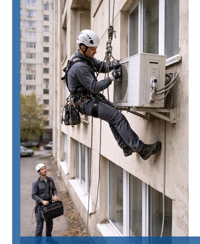 Демонтаж внешнего блока кондиционера в Шелехове профессионально