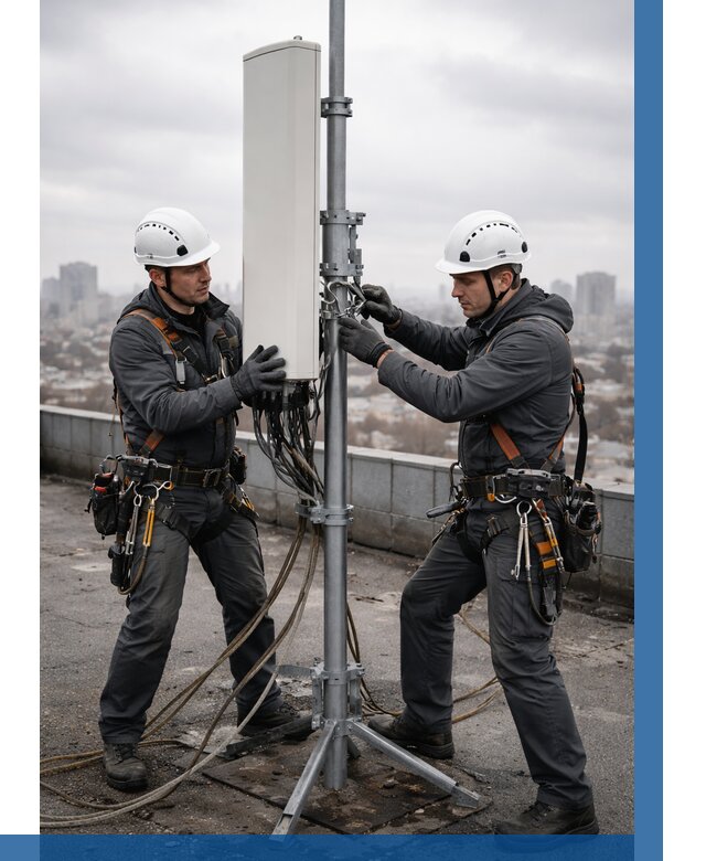 Монтаж антенн связи на крыше в Шелехове от 9108 р. | ВЫСОТНИК-Шлх