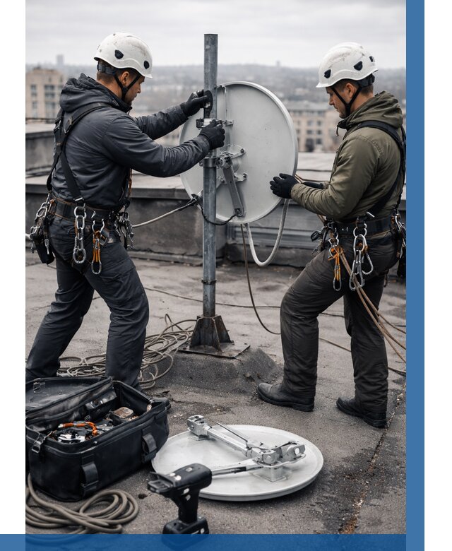 Демонтаж антенн на крыше в Шелехове от 4822 р. | ВЫСОТНИК-Шлх