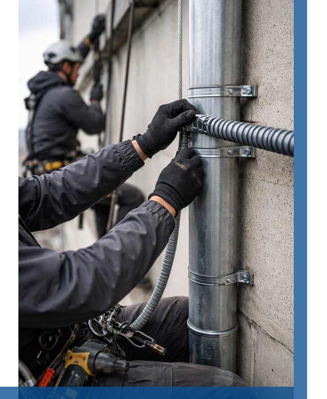 Монтаж гофры для кабеля в Шелехове от 321 р. | ВЫСОТНИК-Шлх