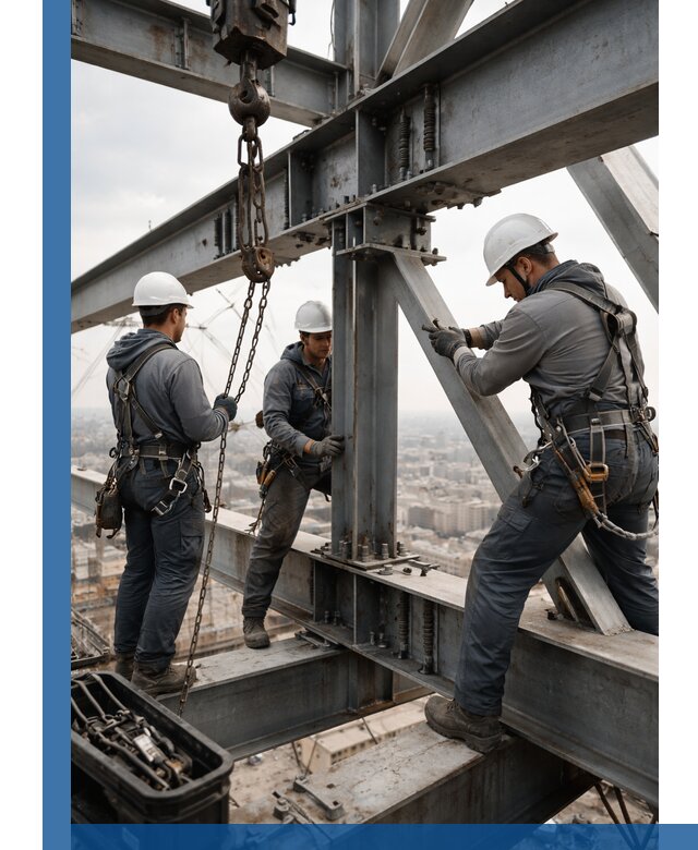 Профессиональный монтаж металлоконструкций на высоте в Шелехове