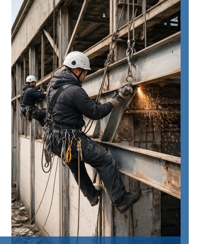 Демонтаж металлоконструкций на высоте в Шелехове от 6965р. |ВЫСОТНИК-Шлх