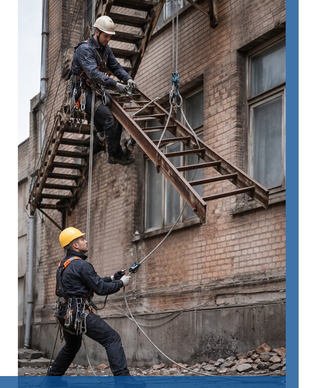 Демонтаж пожарной лестницы в Шелехове от 12858 р. | ВЫСОТНИК-Шлх