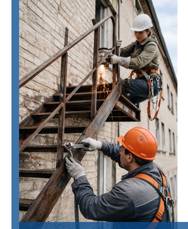 Ремонт и восстановление пожарных лестниц с выездом в Шелехове