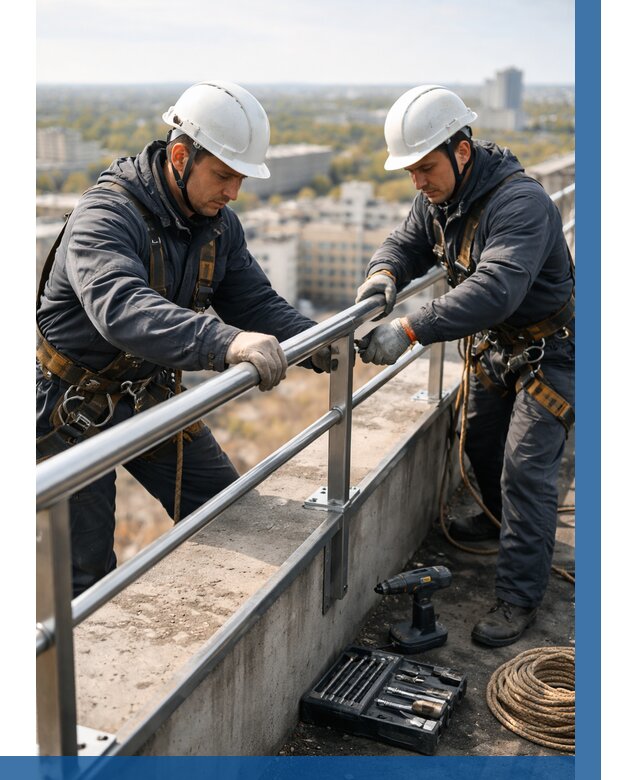 Монтаж перил на высоте в Шелехове от 2679 р. | ВЫСОТНИК-Шлх