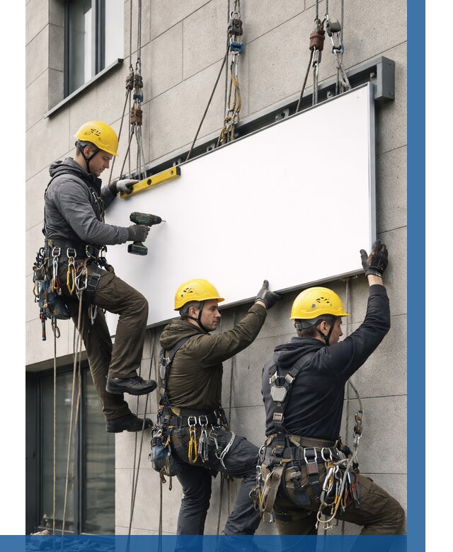 Монтаж рекламной вывески в Шелехове от 8572 р. | ВЫСОТНИК-Шлх